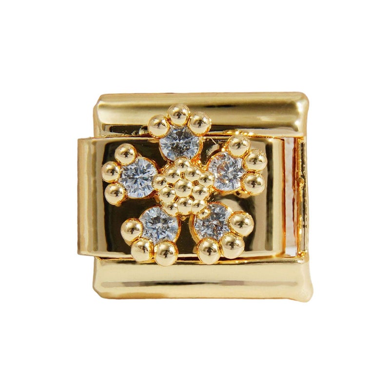 New Italian Stretch Module Stainless Steel Color-Preserving Golden Gem Men'S And Women'S All-Match Fashion Bracelet Accessories Chain - Image 2